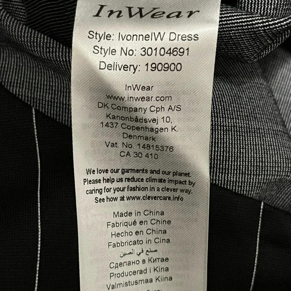 InWear Ivonnel  Pinstripe Short Sleeve Sheath Dress - Picture 4 of 14